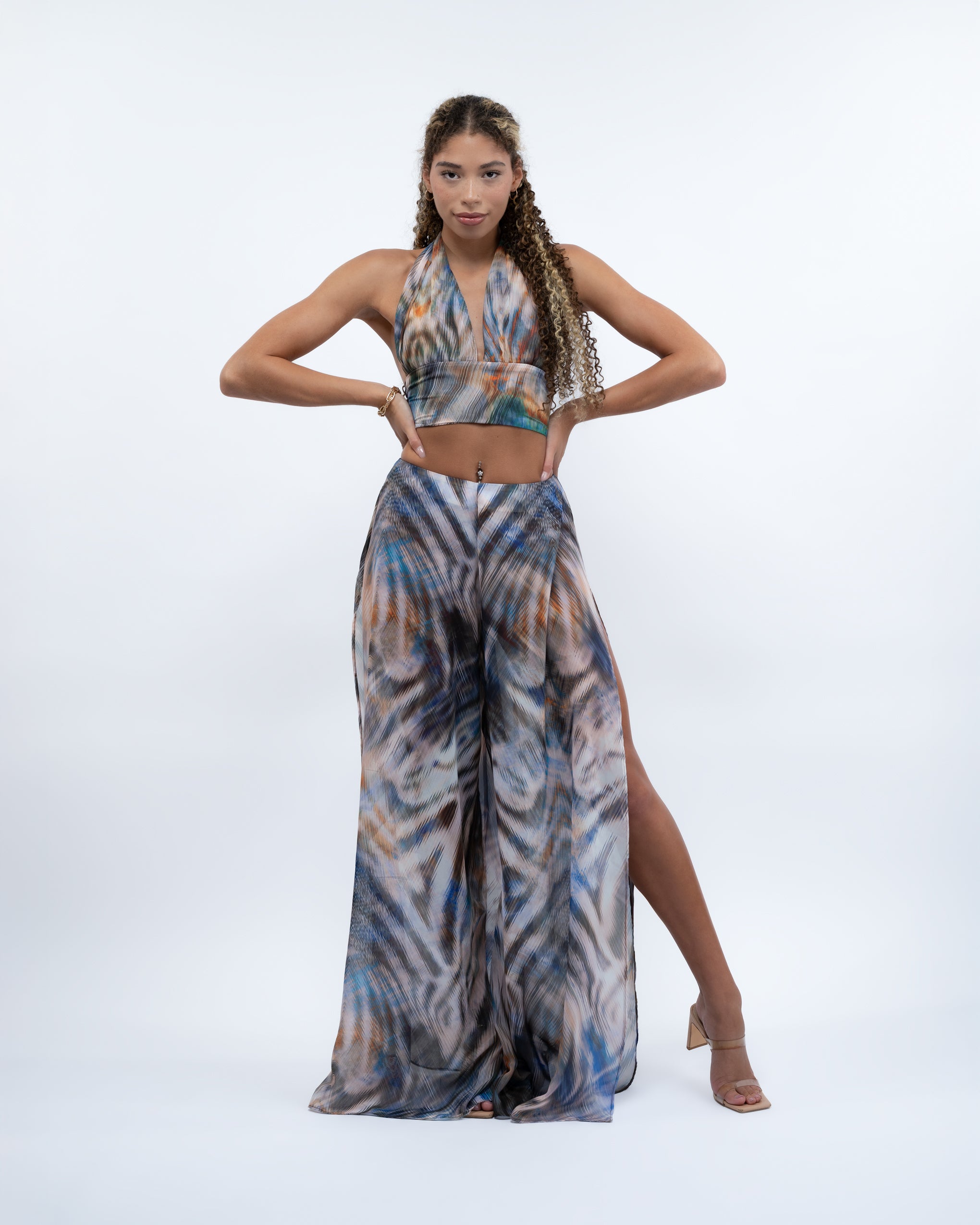 Tahlia Animal Print Halter Top