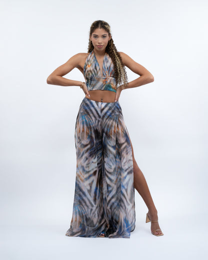 Tahlia Animal Print Halter Top
