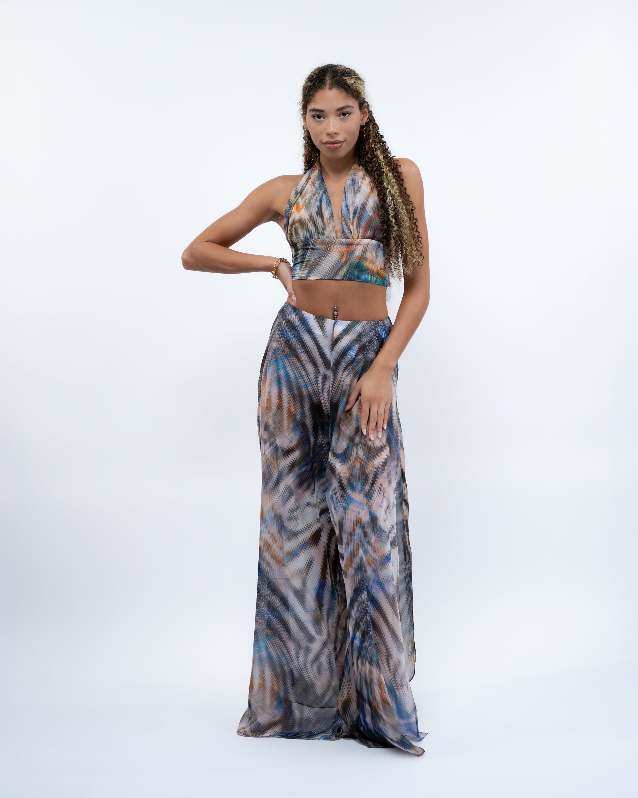 Tahlia Animal Print Halter Top