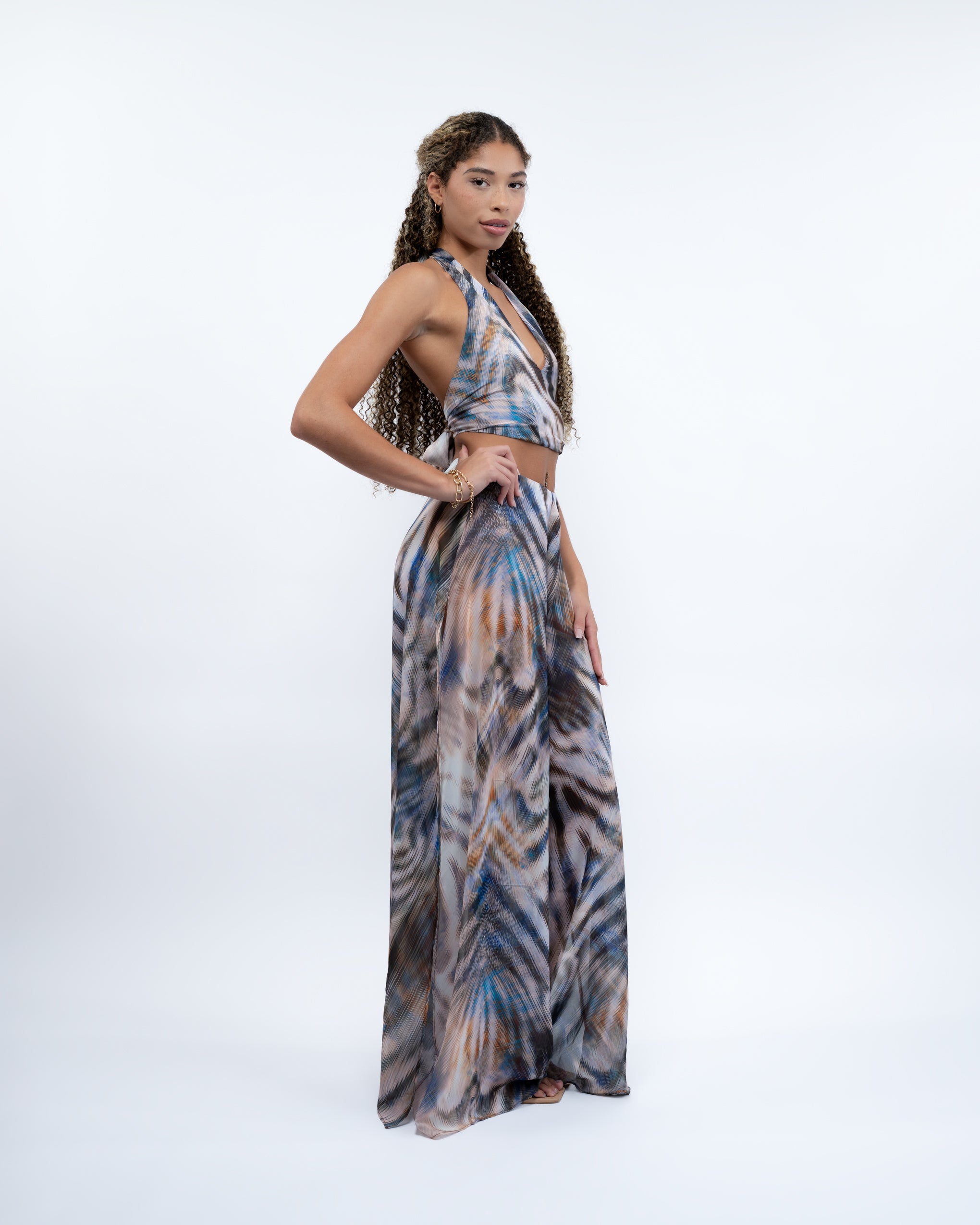 Meena Halter Wrap Top
