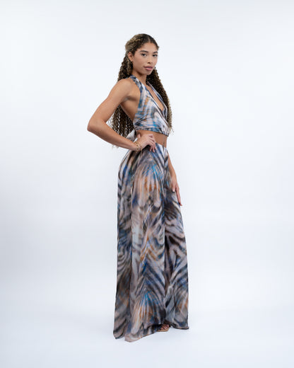 Meena Halter Wrap Top