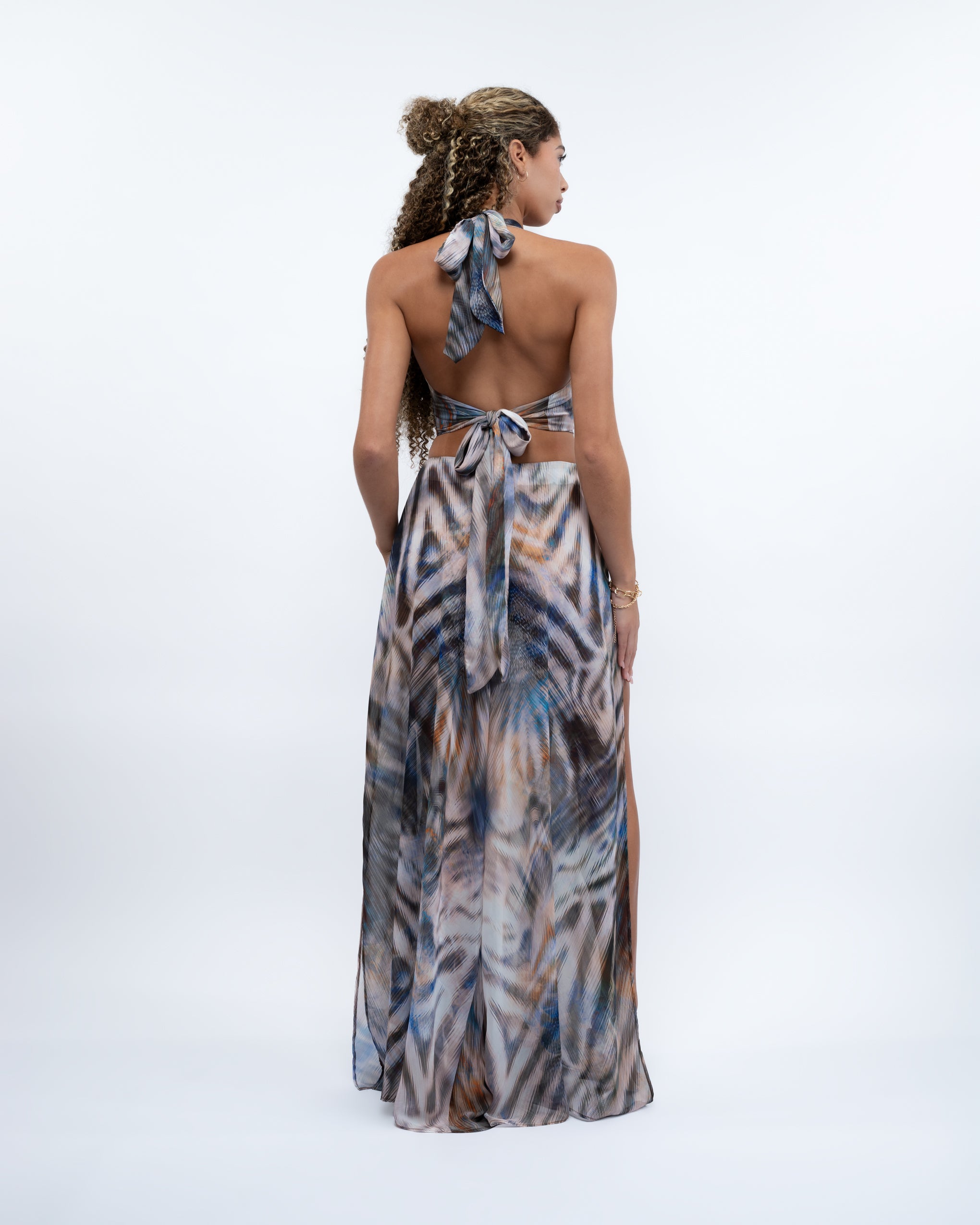 Meena Halter Wrap Top