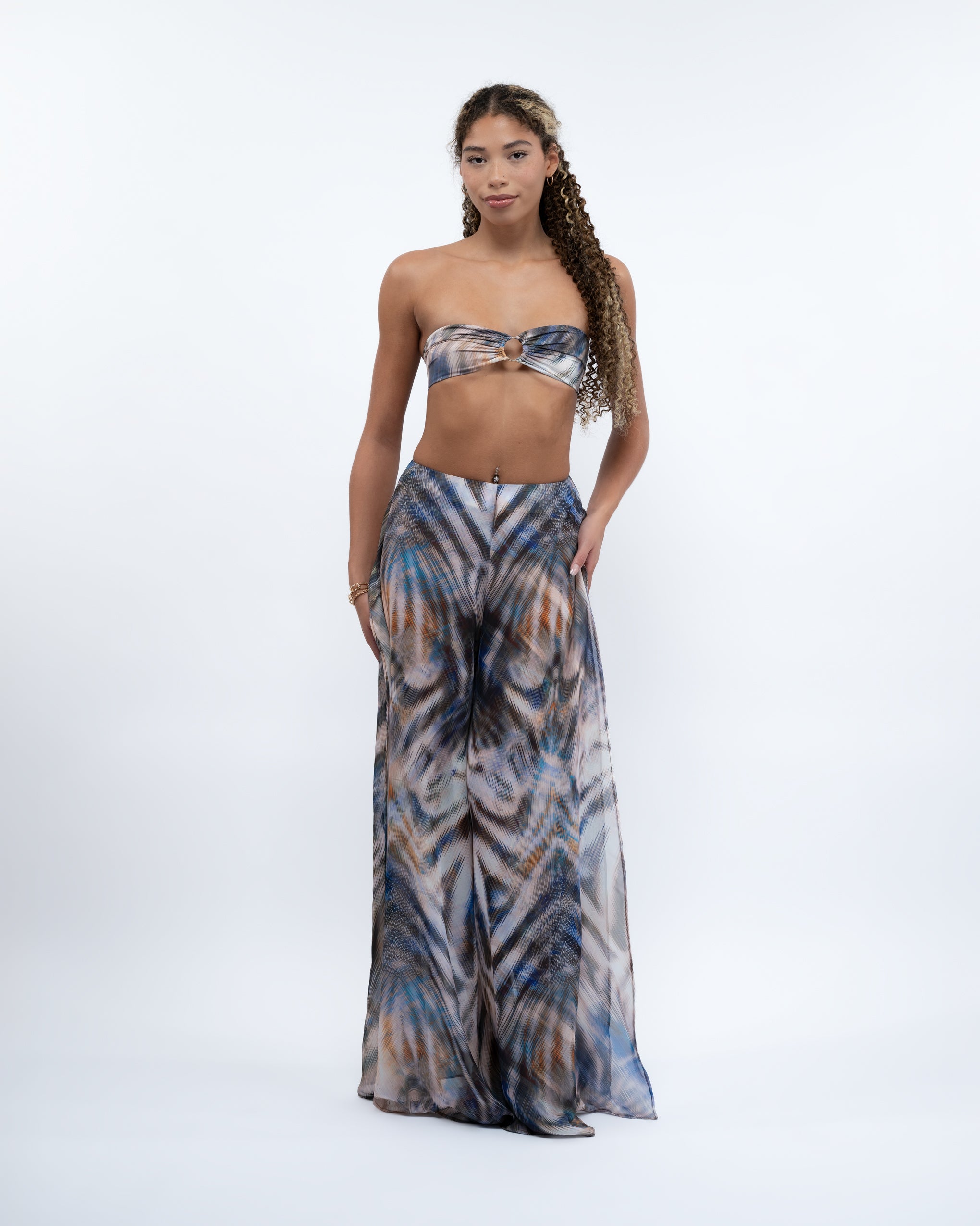 Suri Animal Print Wide Leg Pant