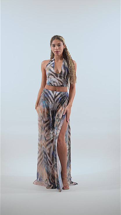 Meena Halter Wrap Top