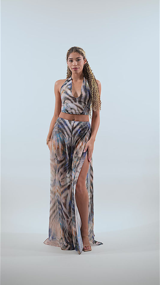 Meena Halter Wrap Top