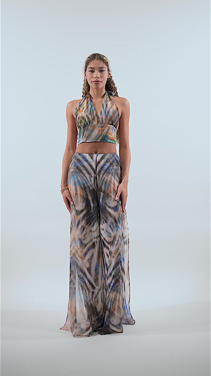 Tahlia Animal Print Halter Top